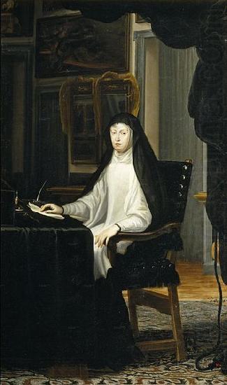 Portrait of Queen Mariana de Austria as a Widow, Miranda, Juan Carreno de